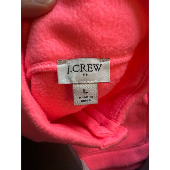 J. Crew Hot Pink pullover fleece womens large - Picture 3 of 4